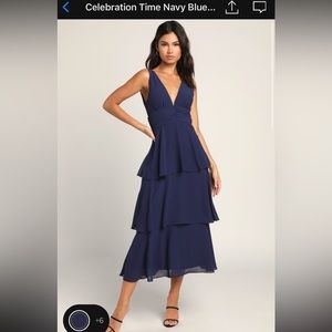 Celebration Time Navy Blue LULUS dress